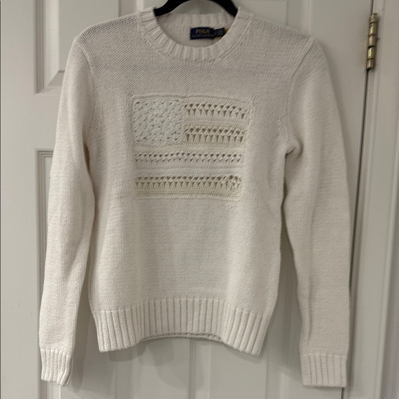 Polo by Ralph Lauren White Crew Neck Sweater - Picture 2 of 7